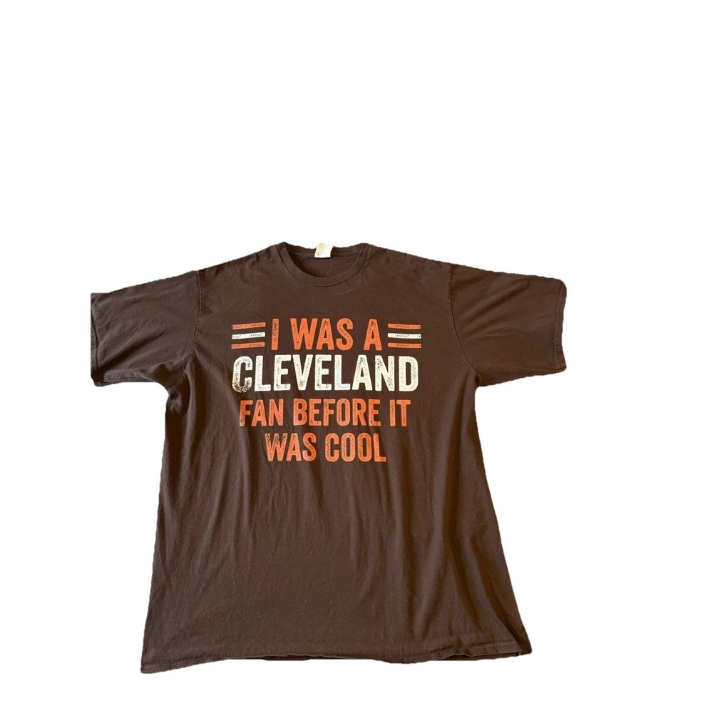 Cleveland Browns I Liked Cleveland Before It Was Cool Brown/Orange T-Shirt XXL